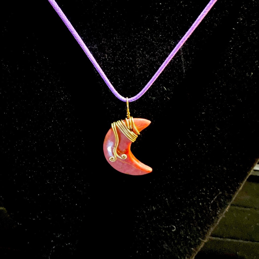 Rock moon pendant